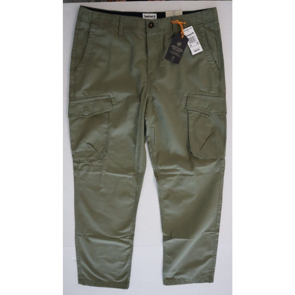 Timberland TB0A2D65 590 Men's Sz 33x32 Olive Green Relaxed Fit Cargo Pants